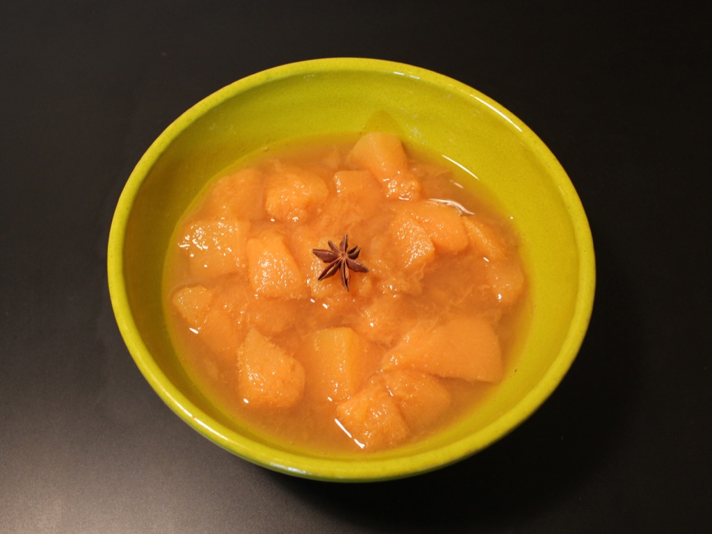 Soupe de melon froide aux épices – Chilled and spiced melon soup