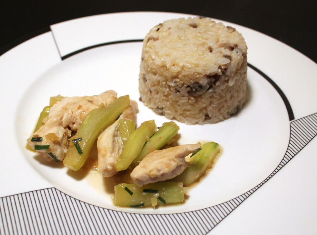 Poulet et concombre aux senteurs asiatiques – Chicken and cucumber with Asian influence