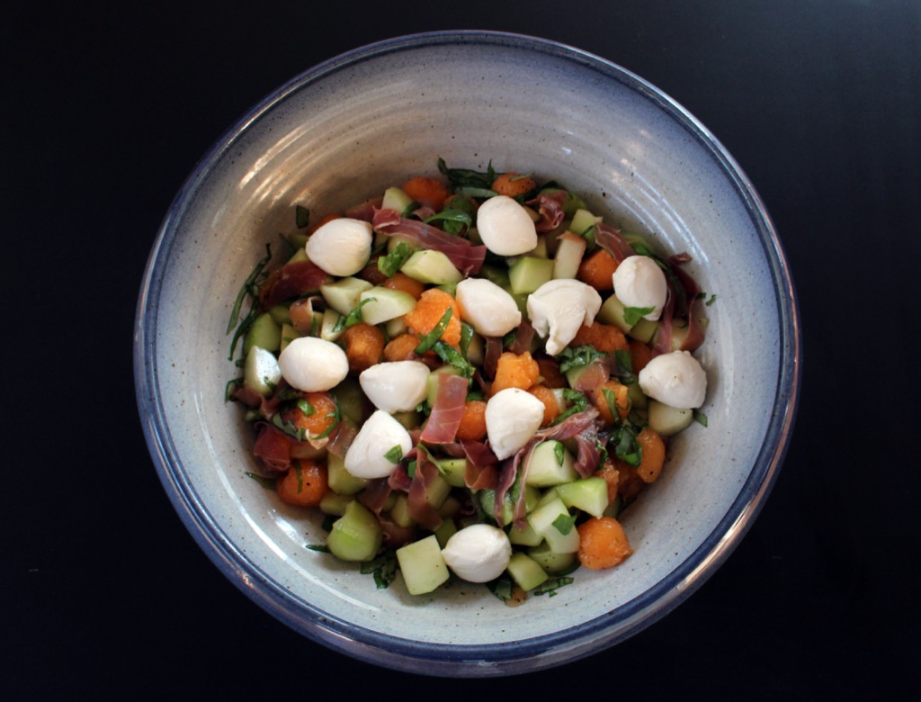 La Salade de Françoise (Melon, Concombre … ) – Françoise’s Salad (Melon, Cucumber … )