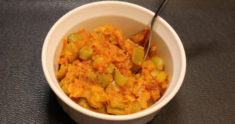 Courgettes indiennes à la tomate et au curcuma – Zucchinis indian style with tomato and turmeric